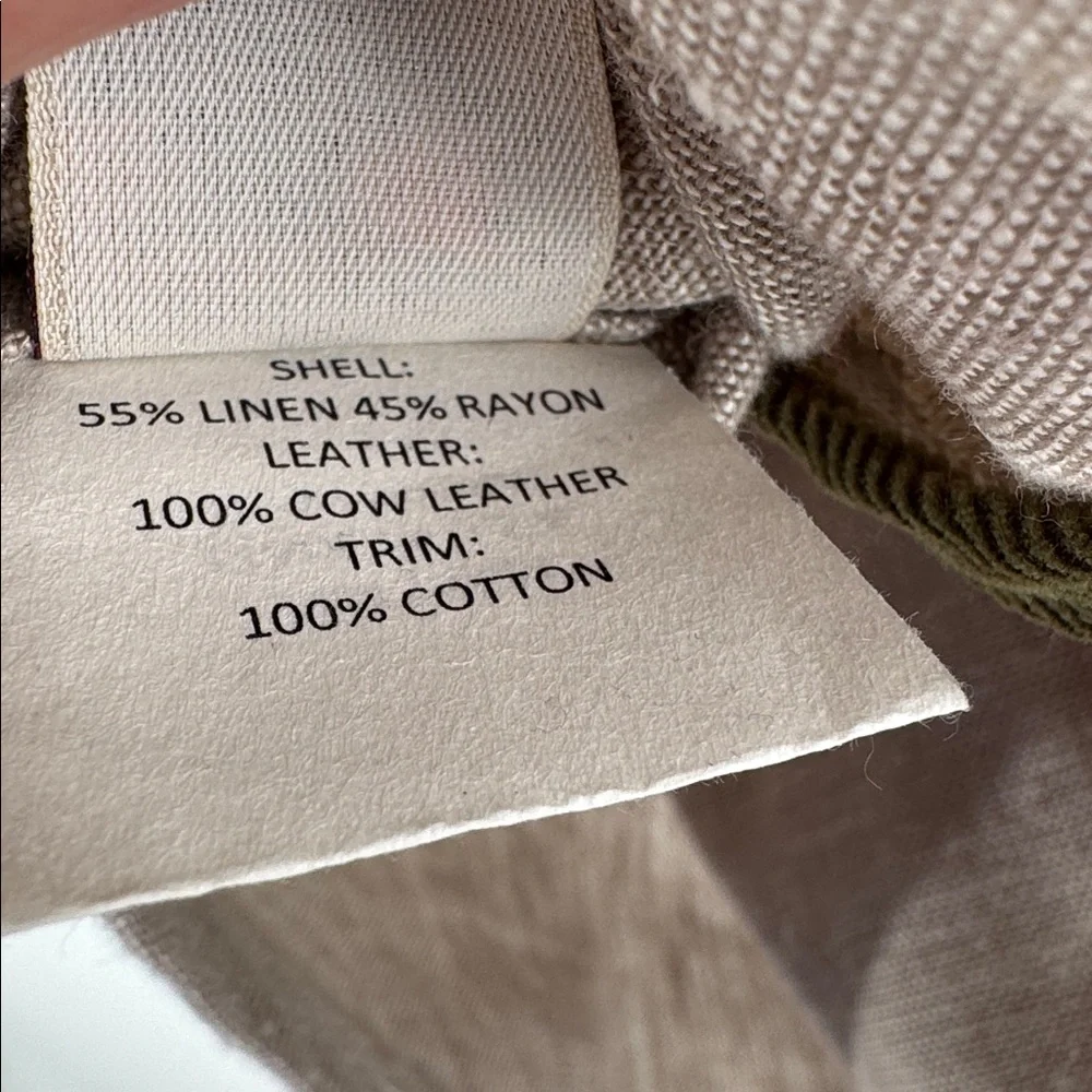Maus & Hoffman Men's Beige Lightweight Jacket L linen blend zip up casual